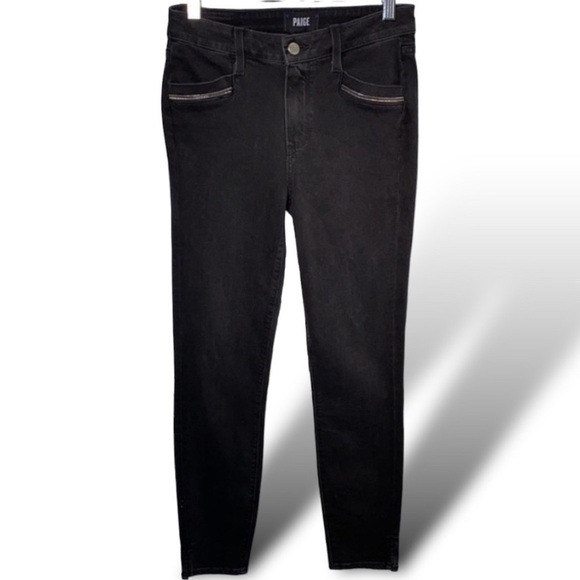 PAIGE Denim - Paige Black Jeans Women’s Size 26 Zipper Pockets Skinny Perfect Grab and Go